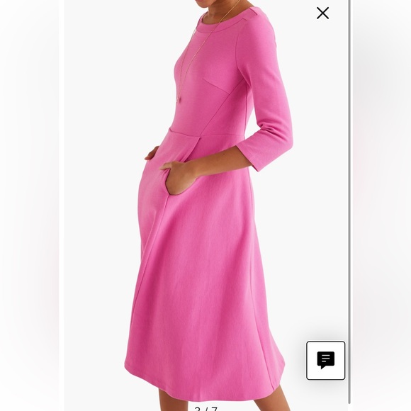 Boden Maisy Ottoman Dress. Pink. Size 4 - Picture 3 of 11